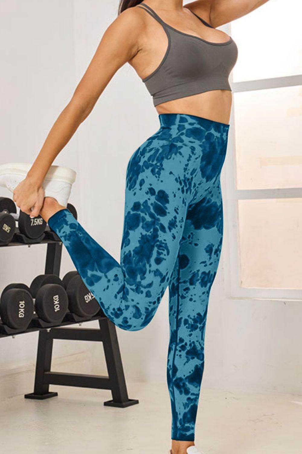 Tie-Dye High Waist Active Leggings for Comfortable Fitness - Selvanelle