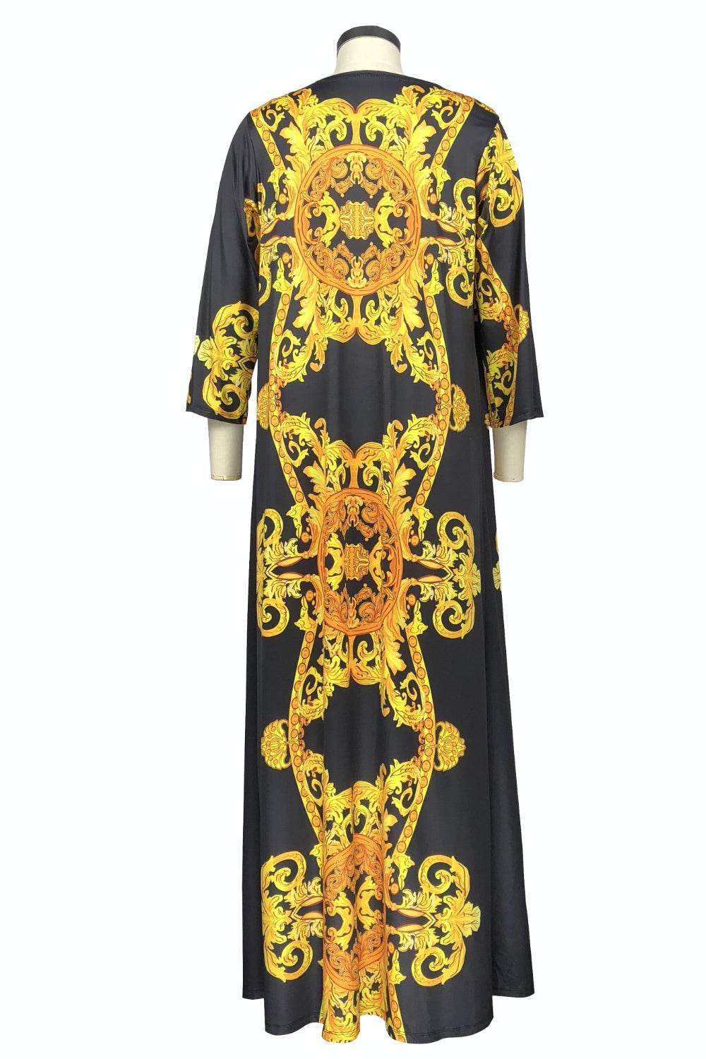 Printed Plunge One-Piece and Cover Up Swim Set - Selvanelle