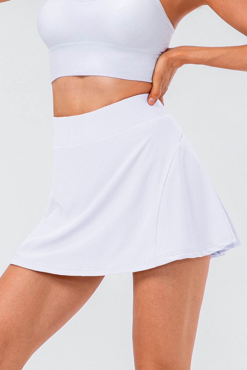 High Waist Pleated Active Skirt - Selvanelle