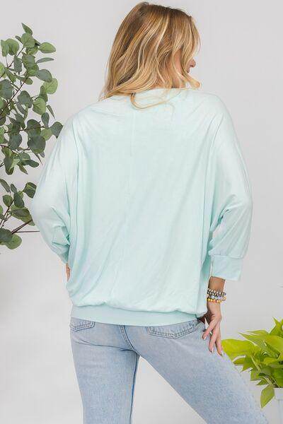 Celeste Full Size Floral Round Neck Top with Two Layer Detail - Selvanelle