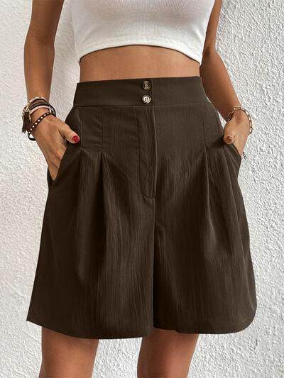 High Waist Shorts with Pockets for Women Fashion - Selvanelle