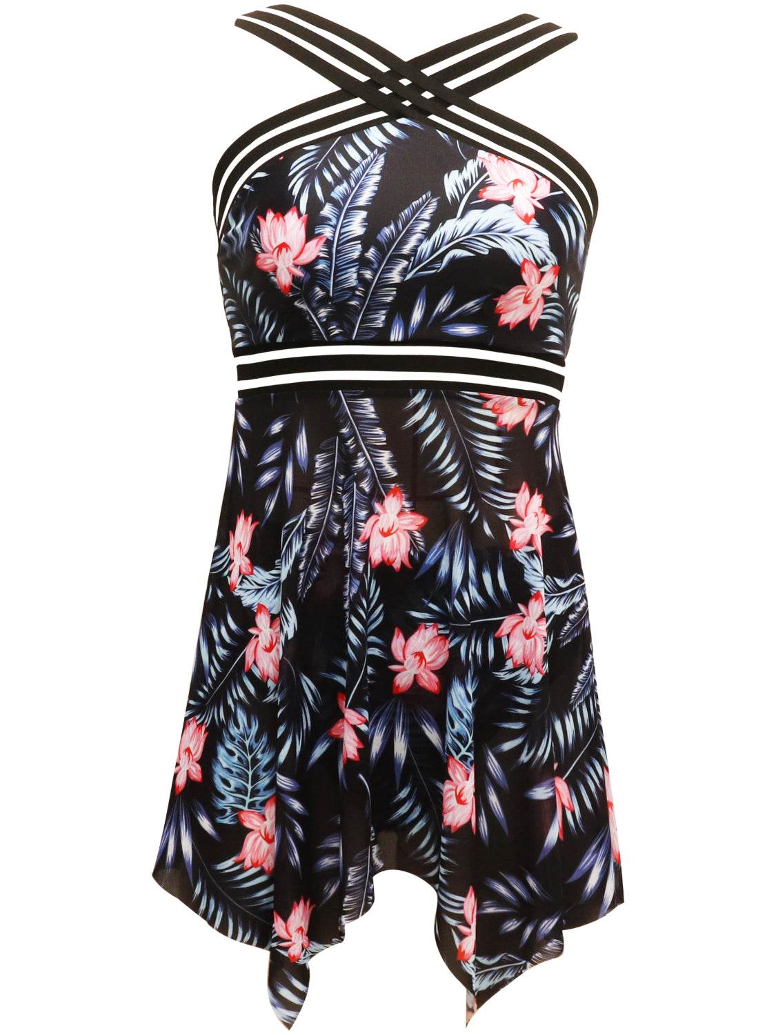 Cutout Printed Two-Piece Swim Set - Selvanelle