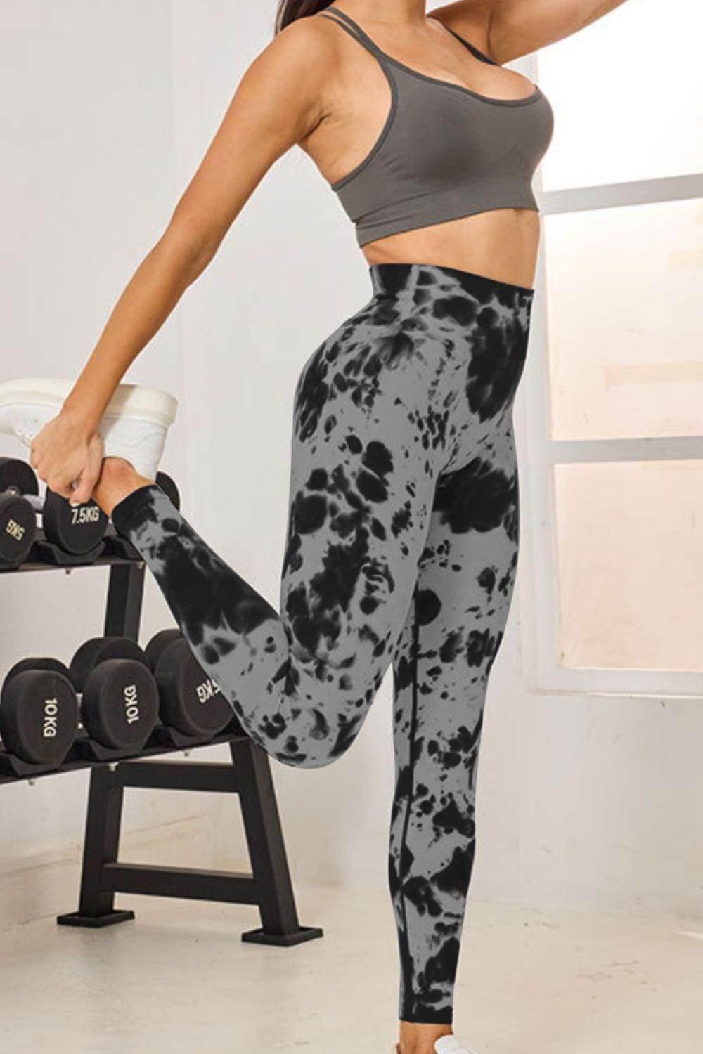 Tie-Dye High Waist Active Leggings for Comfortable Fitness - Selvanelle
