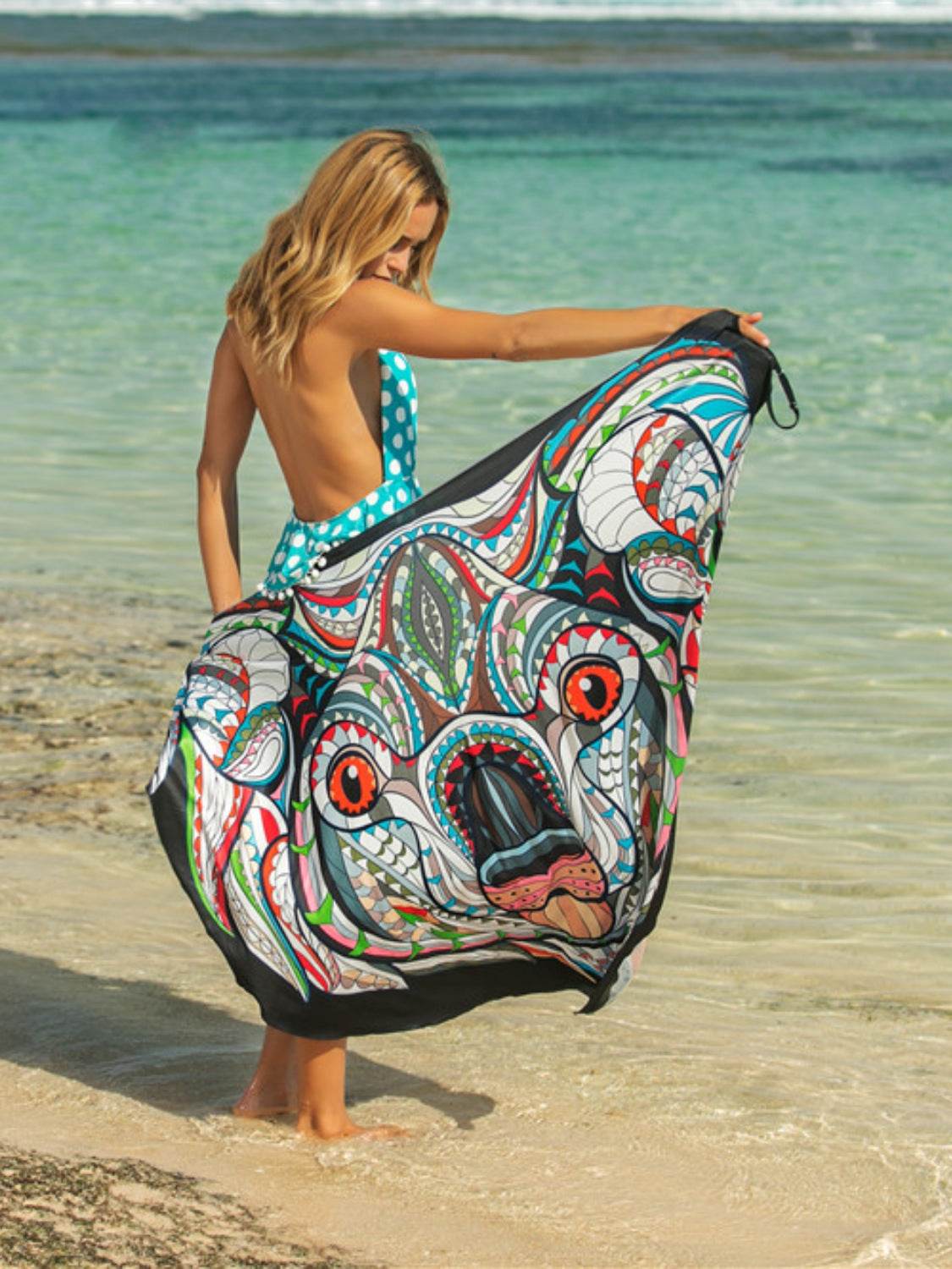 Printed Spaghetti Strap Cover Up - Selvanelle