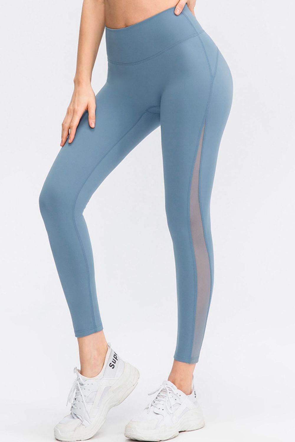 Wide Waistband Slim Fit Long Sports Pants - Selvanelle