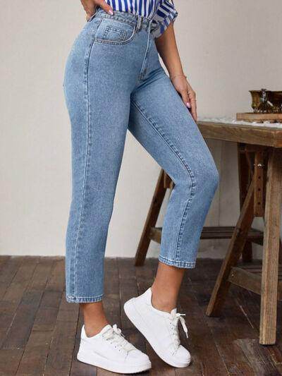 High Waist Jeans with Pockets for Women Stylish Fit - Selvanelle