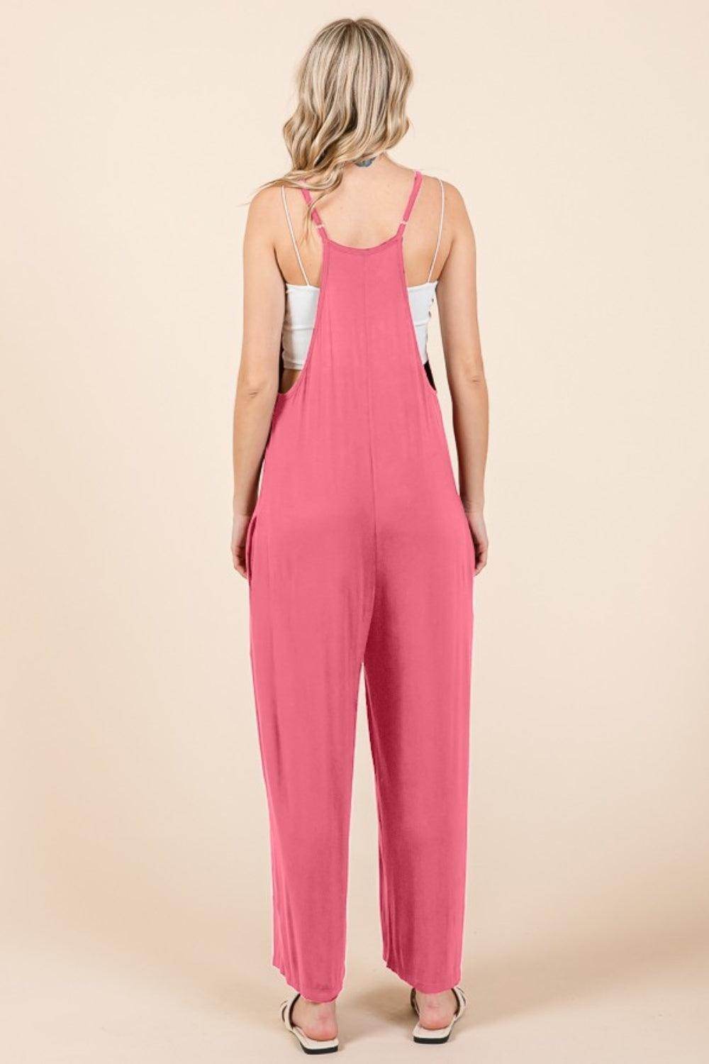 Culture Code Full Size Sleeveless Wide Leg Jumpsuit with Pockets - Selvanelle