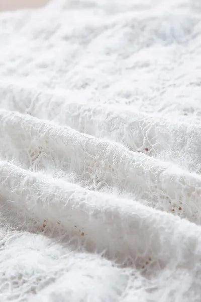 Lace Mock Neck Long Sleeve Top for Stylish Layering - Selvanelle