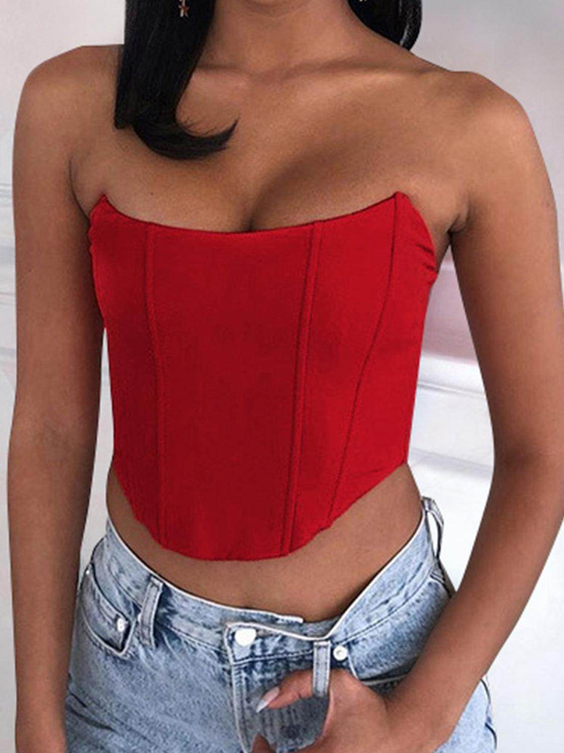 Stylish Tube Cropped Top for Effortless Summer Fashion - Selvanelle