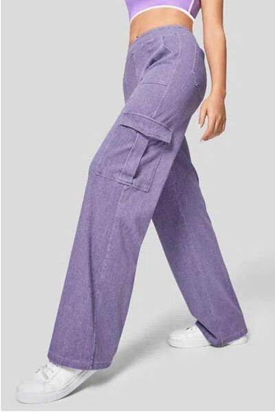 High Waist Straight Leg Cargo Jeans for Modern Style - Selvanelle