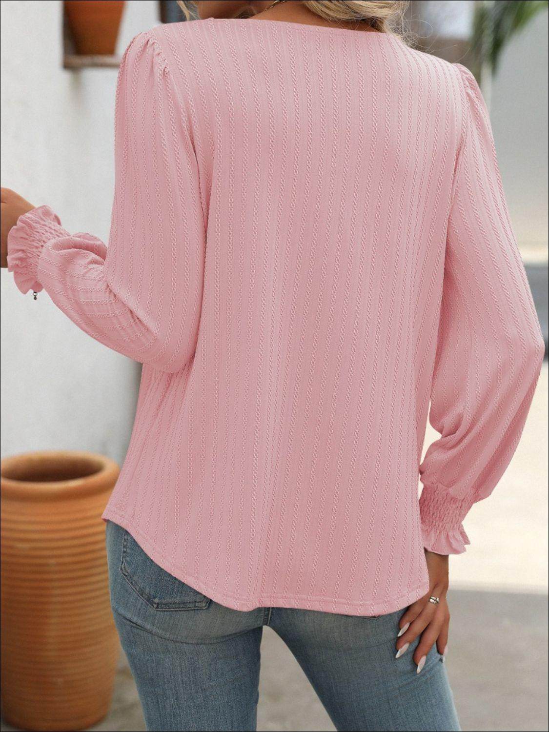 Mandy Square Neck Long Sleeve Top for Stylish Comfort - Selvanelle