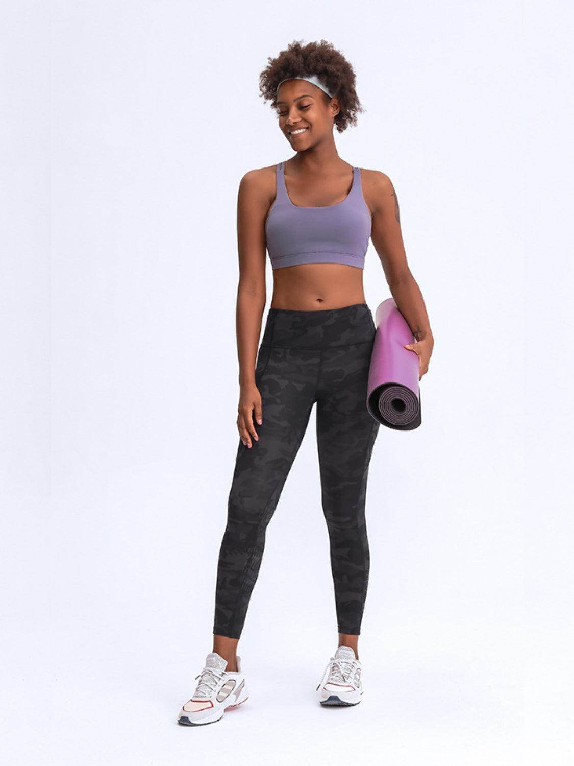 Millennia Wide Waistband Leggings with Pockets for Women - Selvanelle