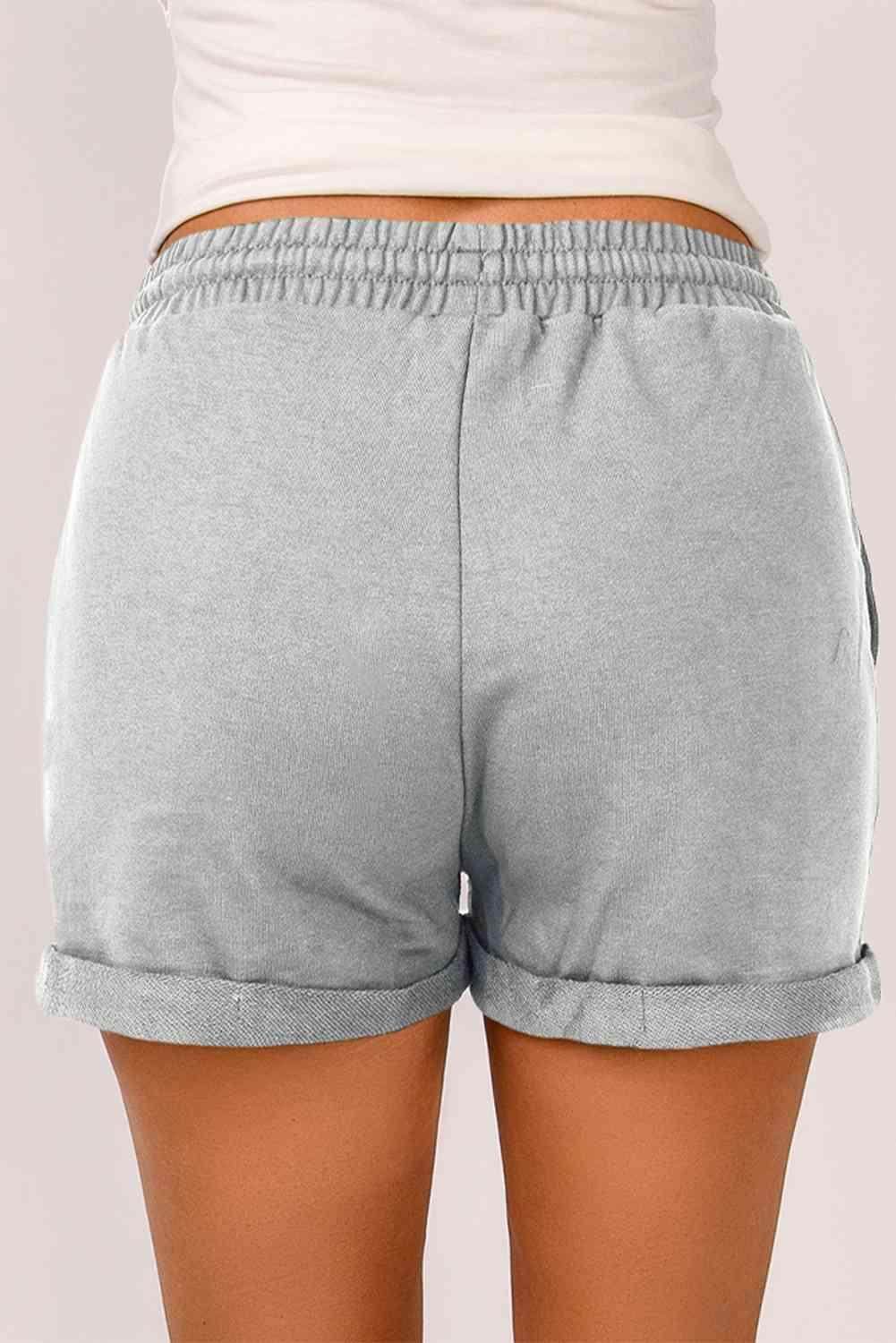Comfortable Drawstring Waist Cuffed Shorts for Casual Wear - Selvanelle