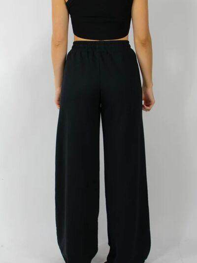 Elastic Waist Wide Leg Pants for Stylish Comfort and Fit - Selvanelle