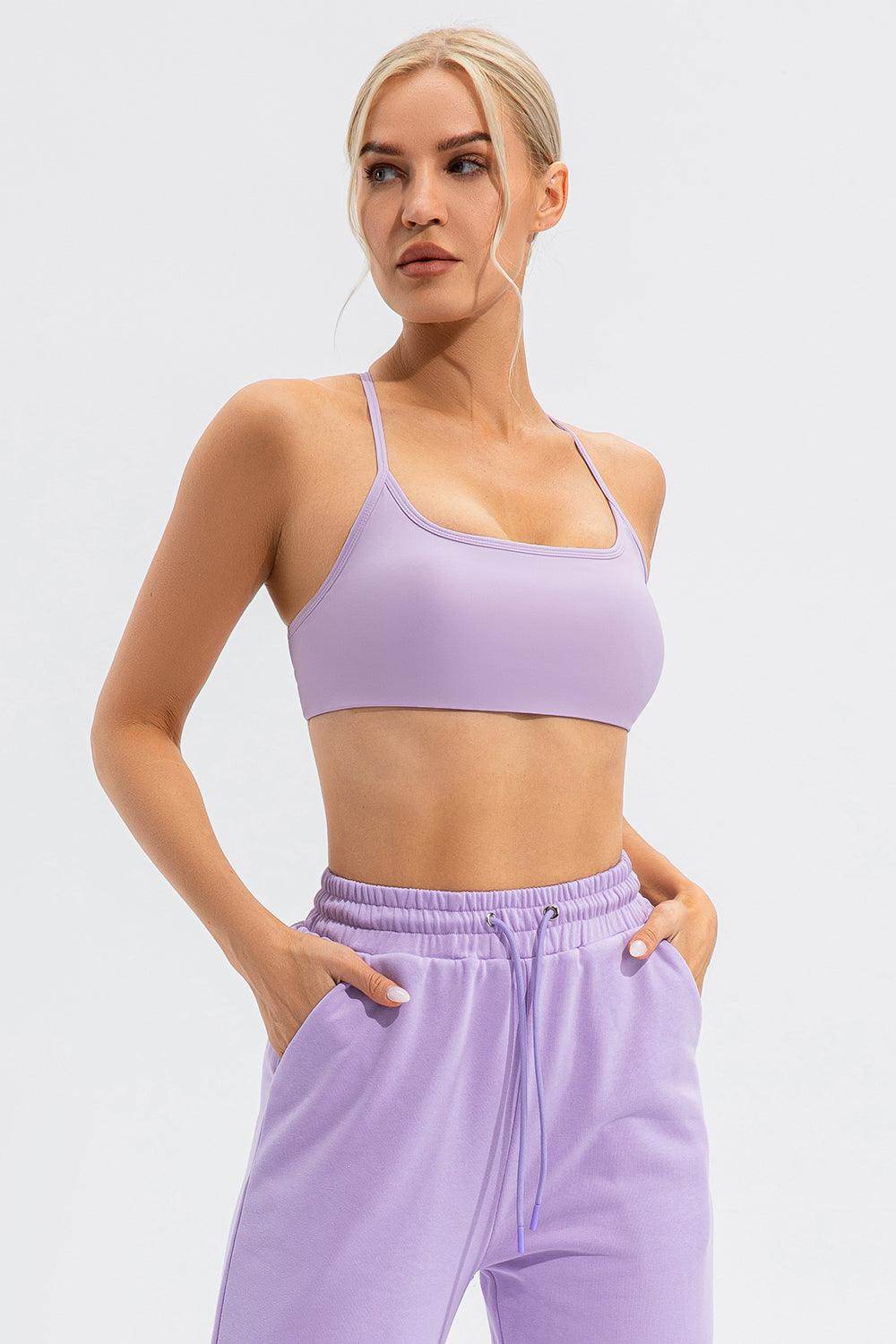 Crisscross Spaghetti Strap Active Cami for Comfortable Wear - Selvanelle