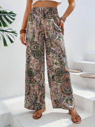 Printed Wide Leg Pants for Stylish Comfort and Fit - Selvanelle