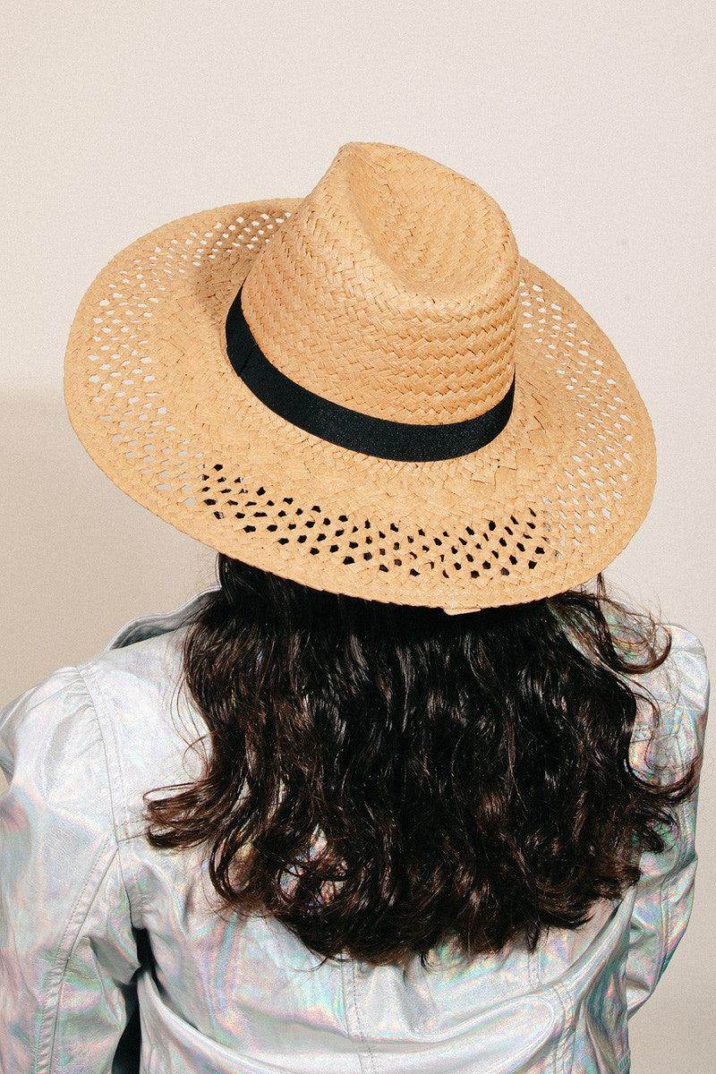 Fame Basket Weave Straw Sun Hat for Stylish Sun Protection - Selvanelle