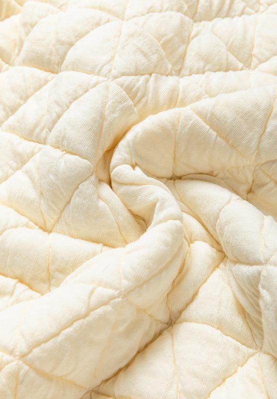 Drawstring Quilted Hooded Top and Shorts Set for Women - Selvanelle