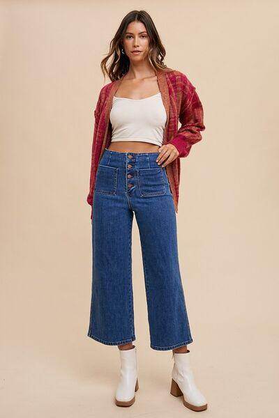 Annie Wear Button Fly High Waist Jeans for Women - Selvanelle