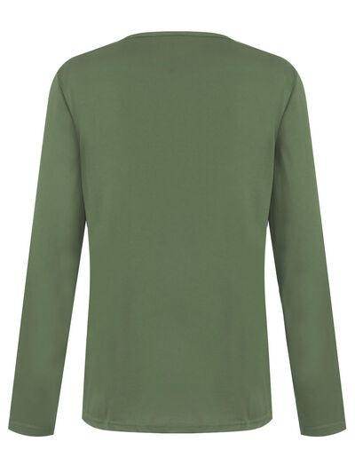 Half Button Long Sleeve T-Shirt for Women Stylish Fit - Selvanelle
