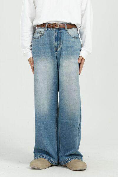 Wide Leg Jeans with Pockets for Comfortable Style - Selvanelle