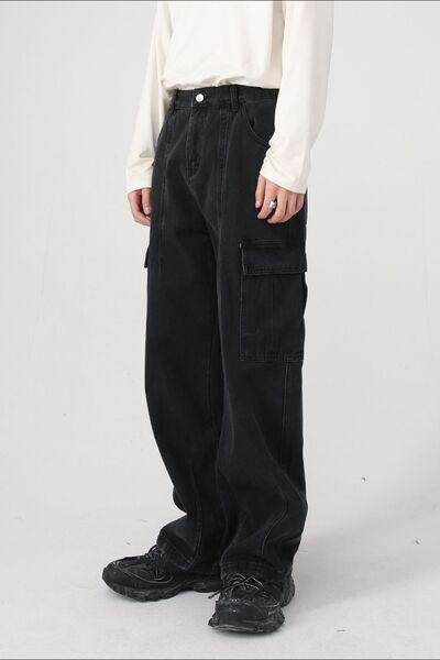 Wide Leg Jeans with Pockets for Stylish Comfort - Selvanelle