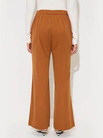 Slit Wide Leg Pants with Pockets for Effortless Style - Selvanelle