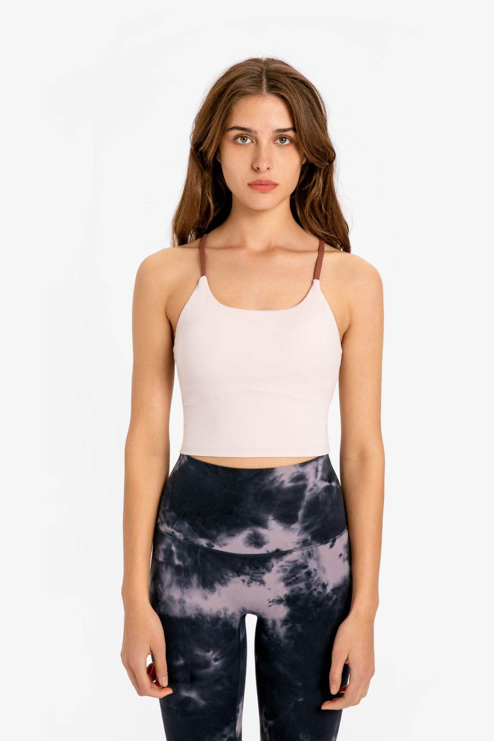 Millennia Crisscross Back Scoop Neck Sports Cami - Selvanelle