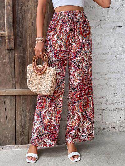 Printed Wide Leg Pants for Stylish Comfort and Fit - Selvanelle