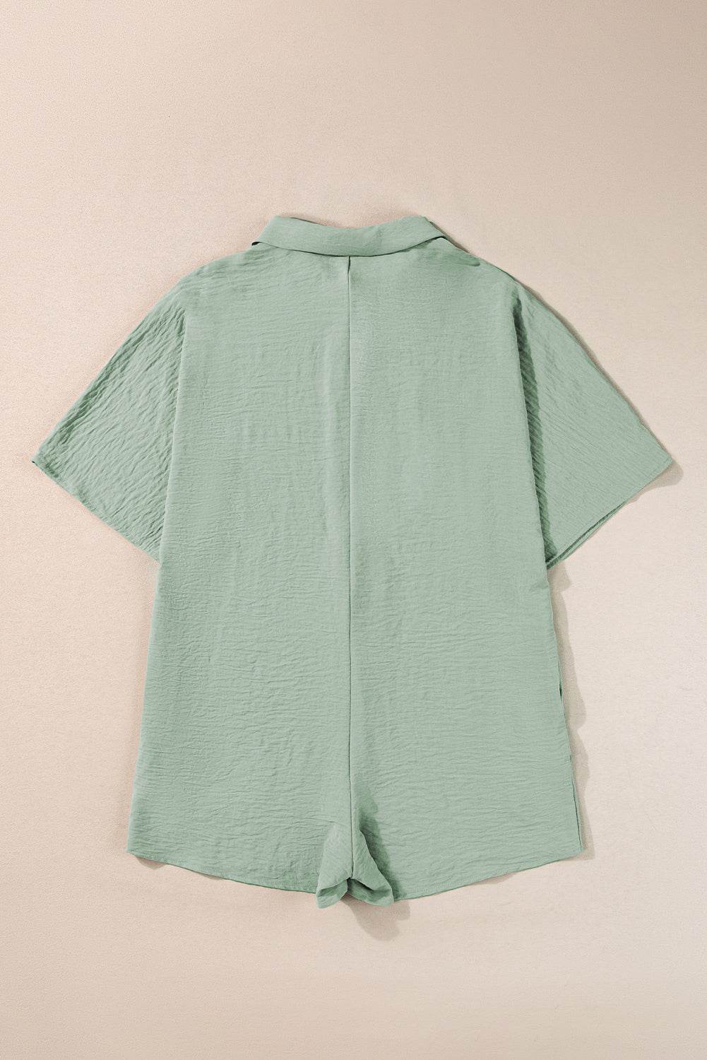 Half Button Collared Neck Romper - Selvanelle