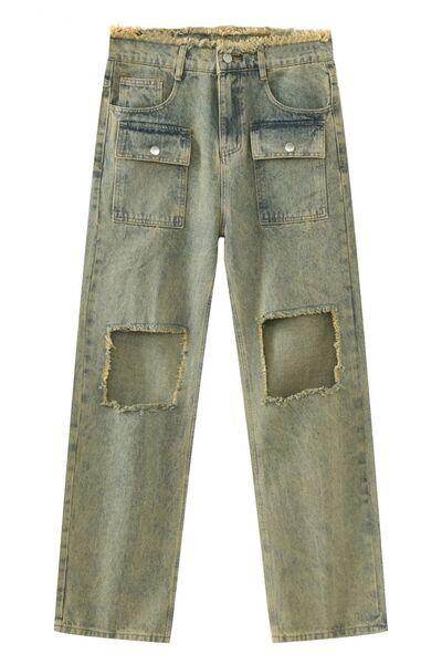 Raw Hem Distressed Jeans for Trendy Stylish Outfits - Selvanelle