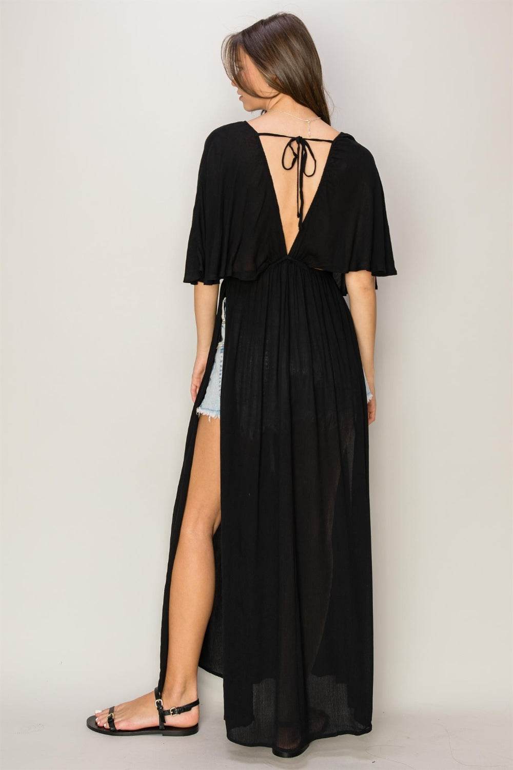 HYFVE Tie Back Maxi Split Cover Up Dress - Selvanelle