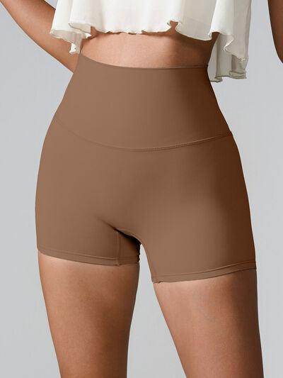 High Waist Active Shorts with Pockets for Women - Selvanelle