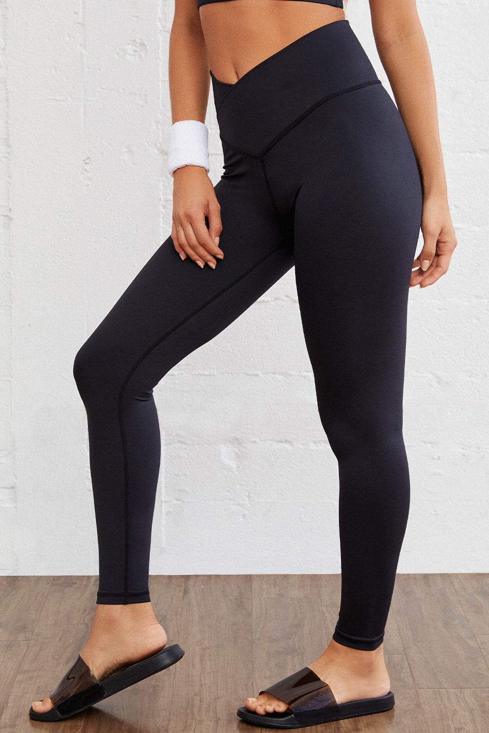 Wide Waistband Slim Fit Sports Pants - Selvanelle
