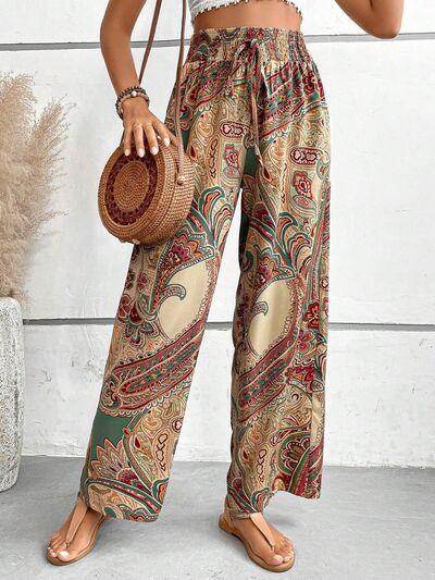 Printed Wide Leg Pants for Stylish Comfort and Fit - Selvanelle