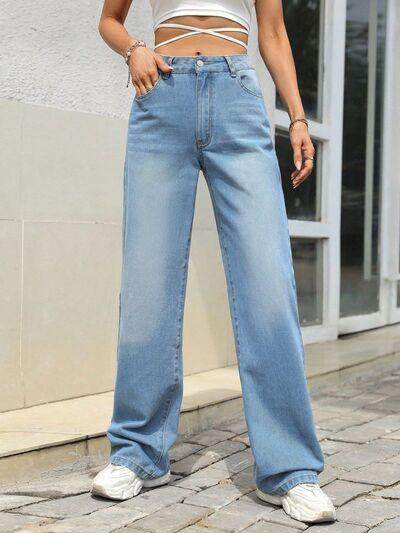Mid Rise Wide Leg Jeans for Effortless Style and Comfort - Selvanelle