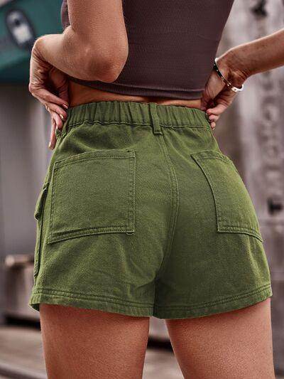 High Waist Denim Shorts with Pockets for Summer Style - Selvanelle
