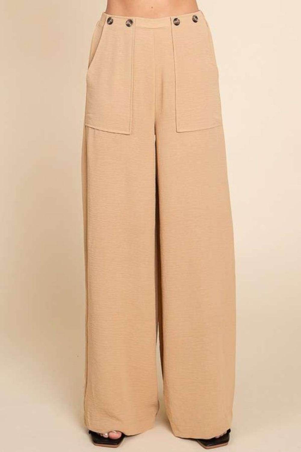 Culture Code Full Size High Waist Wide Leg Cargo Pants - Selvanelle