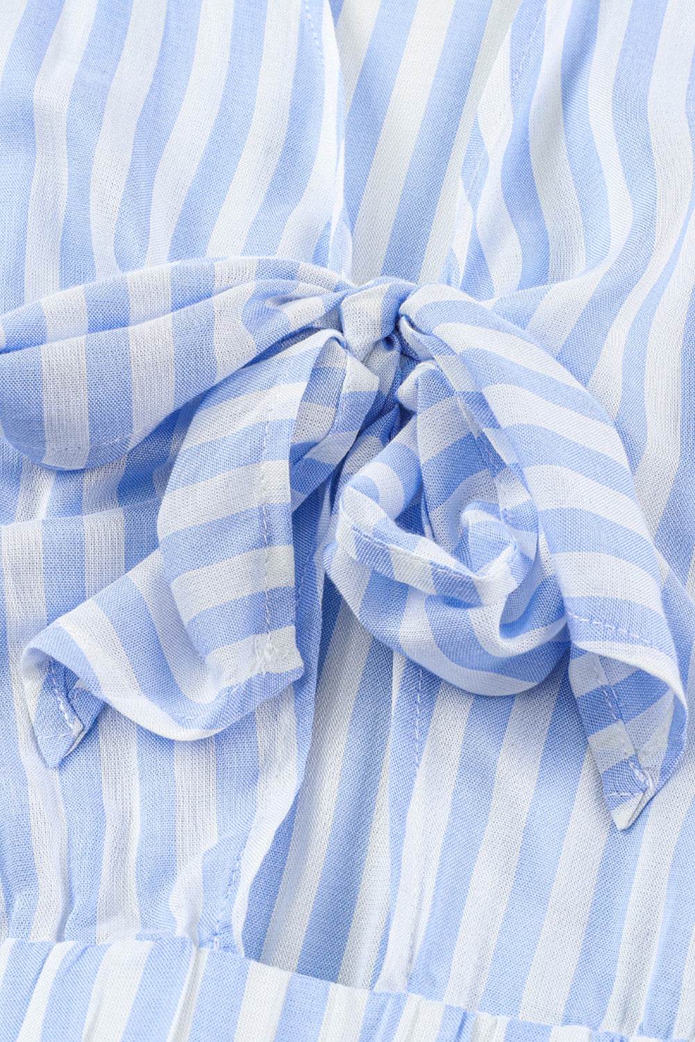 Bow Striped Kimono Sleeve Romper - Selvanelle