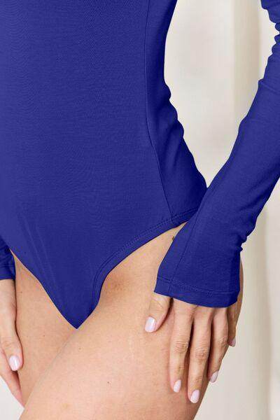 Basic Bae Full Size Round Neck Long Sleeve Bodysuit for All - Selvanelle
