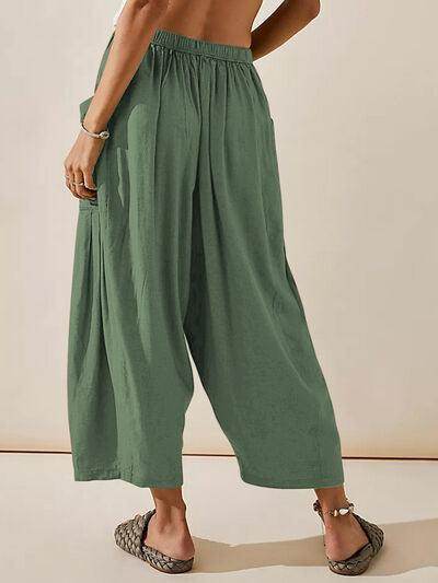 Full Size Wide Leg Pants with Pockets for Women - Selvanelle