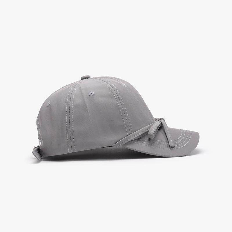 Tied Bow Cotton Baseball Cap for Stylish Summer Wear - Selvanelle