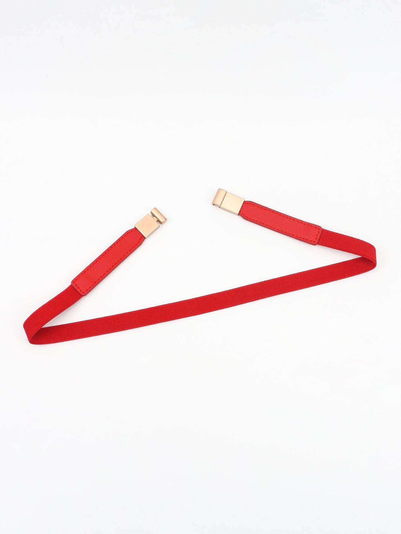 PU Elastic Skinny Belt for Women Adjustable Fashion Accessory - Selvanelle