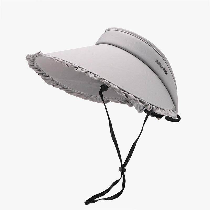 Frill Adjustable Ice Silk Sun Hat for Ultimate Sun Protection - Selvanelle