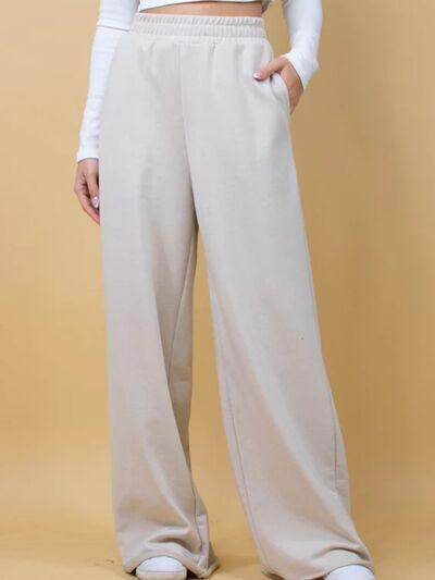 Elastic Waist Wide Leg Pants for Stylish Comfort and Fit - Selvanelle