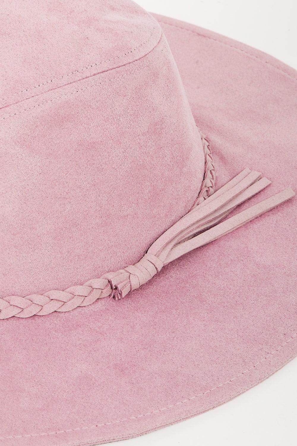Fame Braided Faux Suede Hat for Chic Style and Comfort - Selvanelle