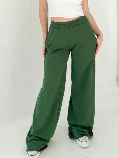 Elastic Waist Wide Leg Pants for Stylish Comfort and Fit - Selvanelle