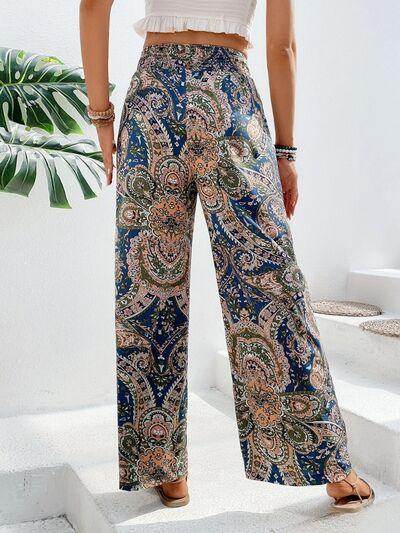 Printed Wide Leg Pants for Stylish Comfort and Fit - Selvanelle
