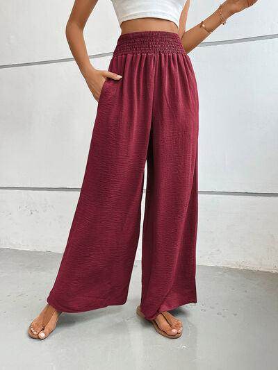 Perfee Wide Leg Pants with Pockets for Women Stylish Comfort - Selvanelle