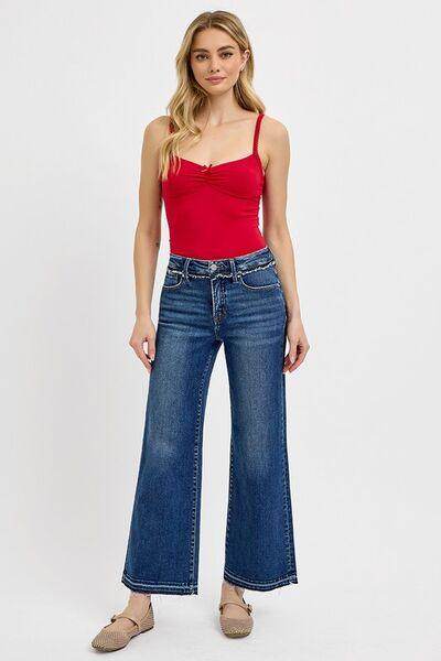 RISEN Full Size Tummy Control Bootcut Jeans Plus Size - Selvanelle